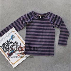 Matilda Jane Holt tee licorice brown stripe 12